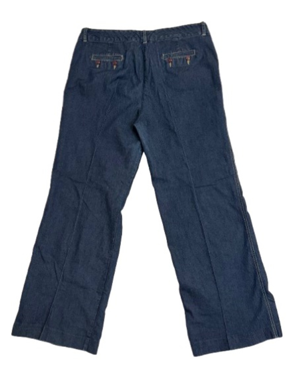 Larry Levine Stretch Denim Trouser Jeans Women’s 12 Wide Leg Career Pants - Picture 8 of 8